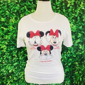 Minnie mouse white T shirt size L